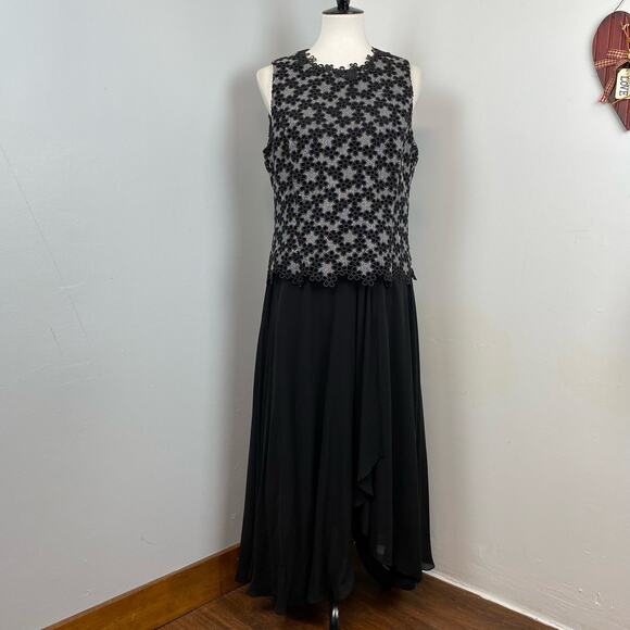 LK Bennett Silk Floral Embroidered Johanna Midi Dress Size 10 Wedding Mother - Picture 1 of 10
